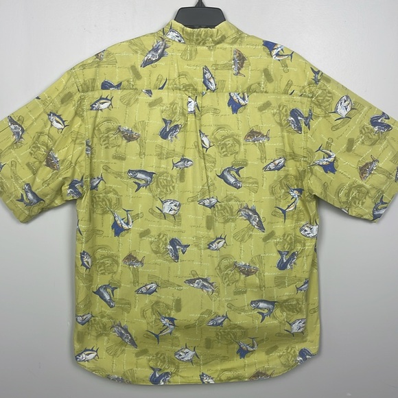 🎣 Like New Columbia Deep Sea Fishing Button Down Short Sleeve Men’s Size L - Picture 4 of 11